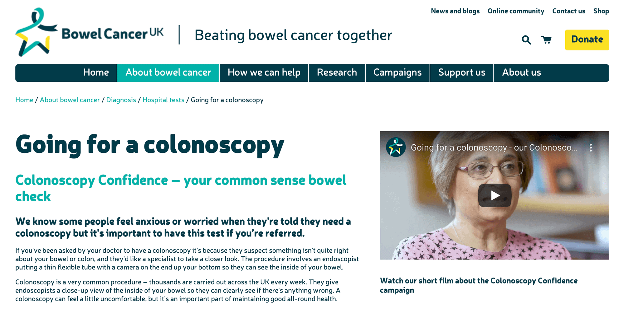 UK Member Launches ‘Colonoscopy Confidence’ Campaign